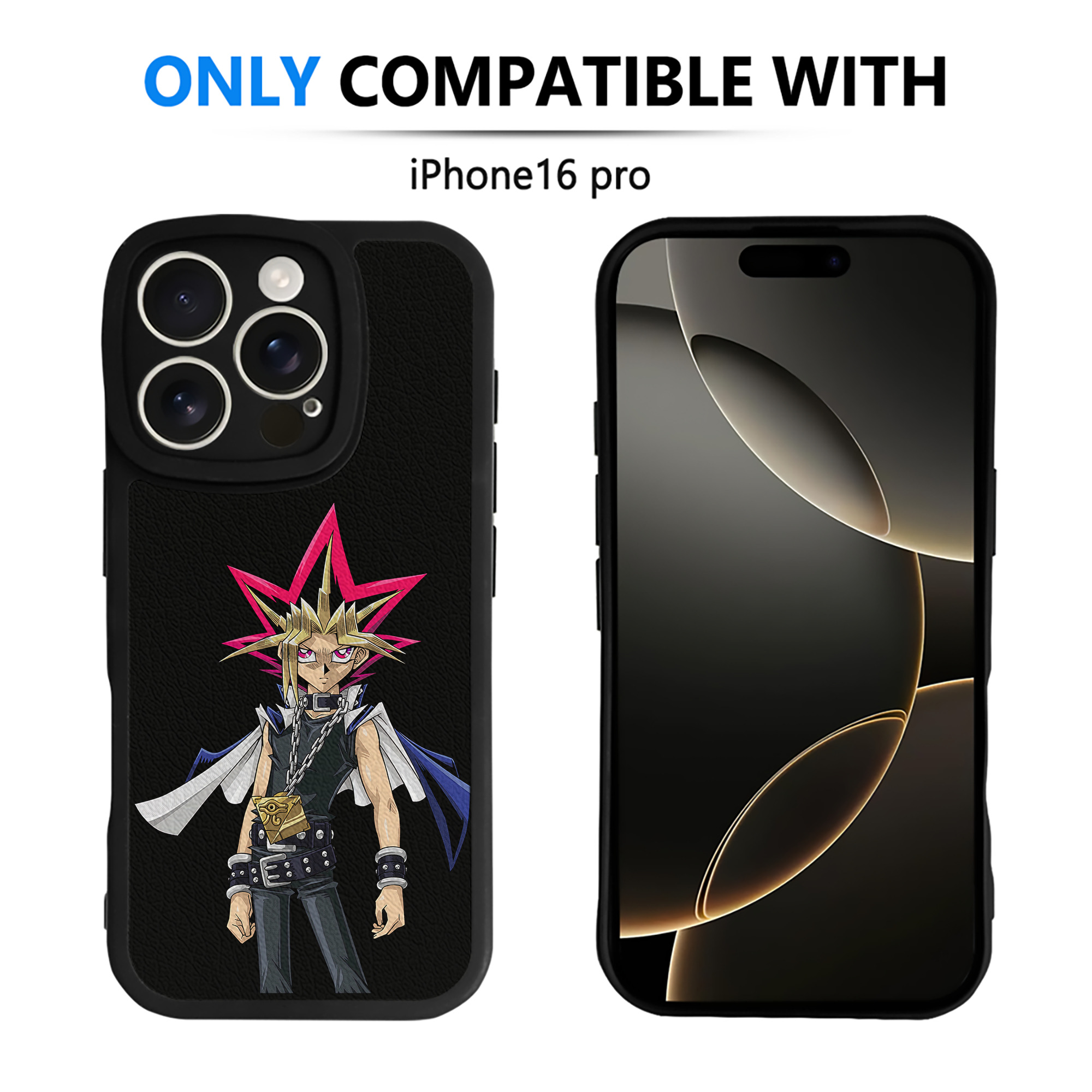 遊☆戯☆王 Yu-Gi-Oh! 【iPhone 16シリーズ対応】シリコンスマホケース（レザー調） 材質：シリコン